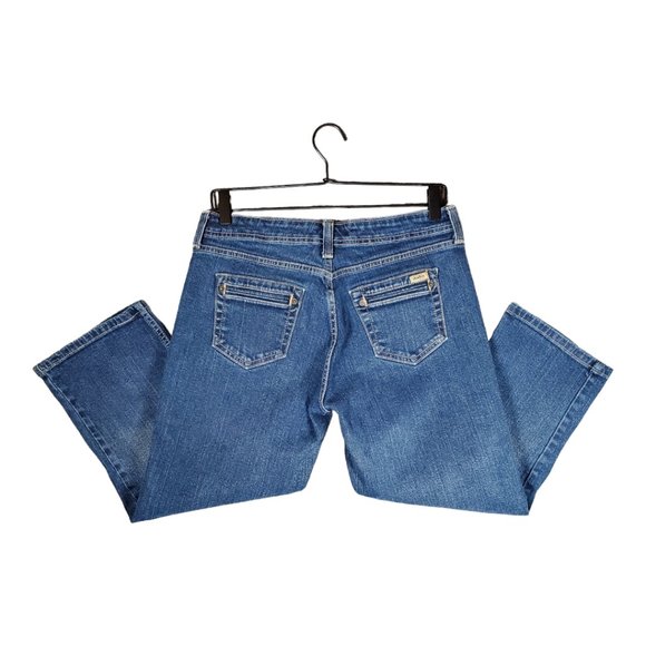 Levi's Signature Stretch Capri Jeans Misses sz 8 Dark Wash EUC - Picture 8 of 11